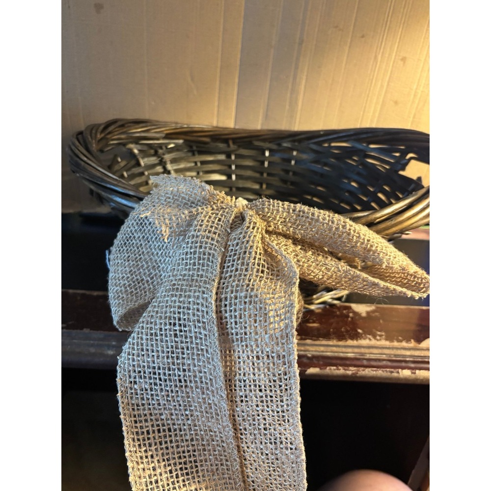 vintage Woven gathering basket Floral Arrangement.  Large Money Basket Etc?